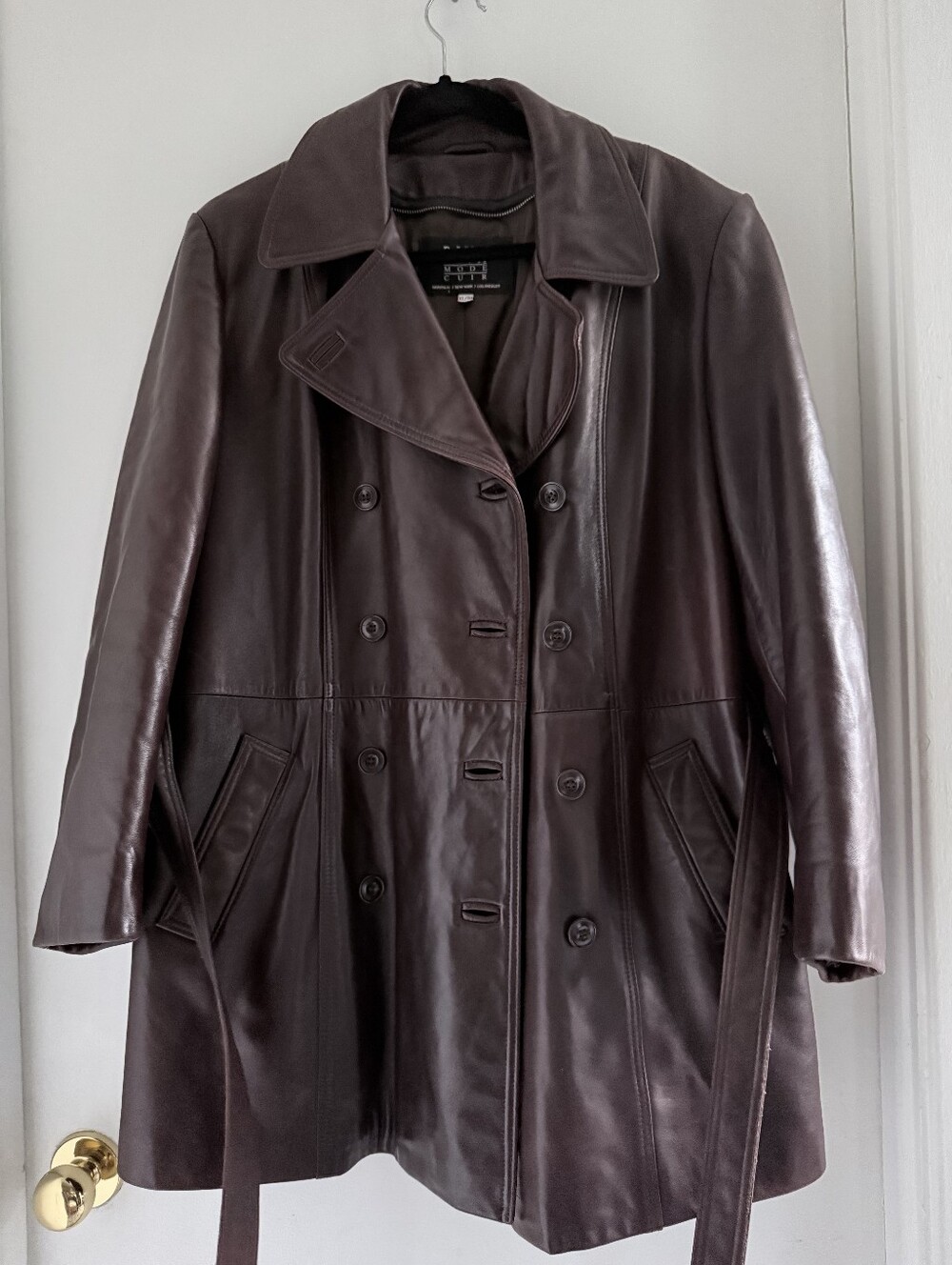 Women's Dark Brown Vintage Leather Coat